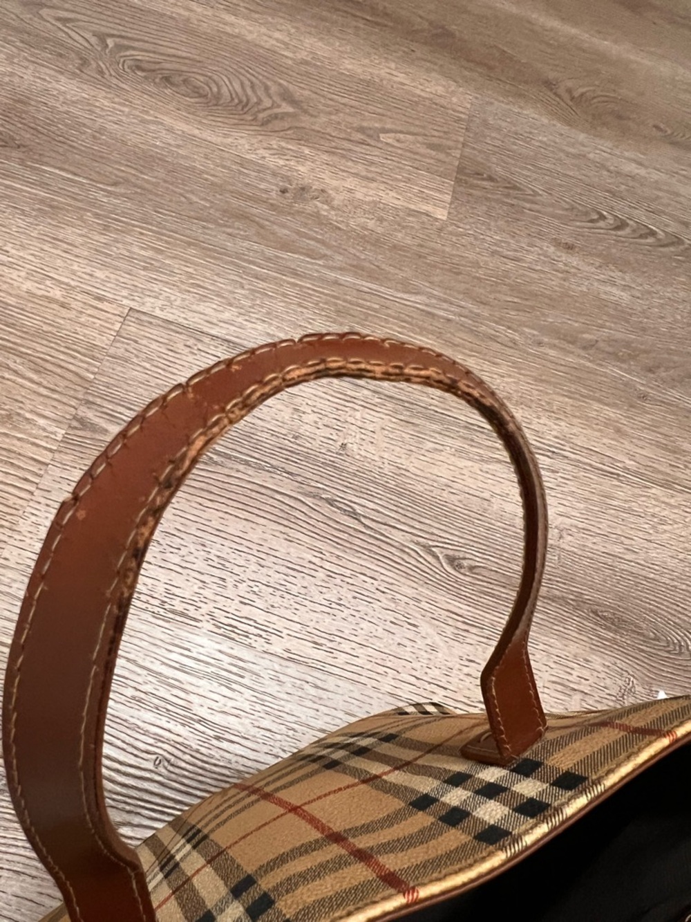 Burberry Novacheck Haymarket Coated Canvas Tote - Picture 6 of 9